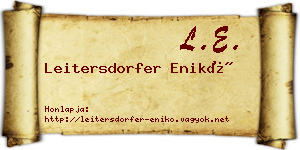 Leitersdorfer Enikő névjegykártya
